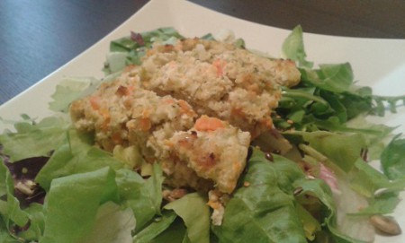 Zöldséges-túrós húskenyér